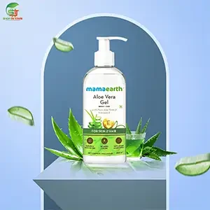 Mamaearth aloe vera gel with pure aloe vera & vitamin E for skin and hair (300ml)